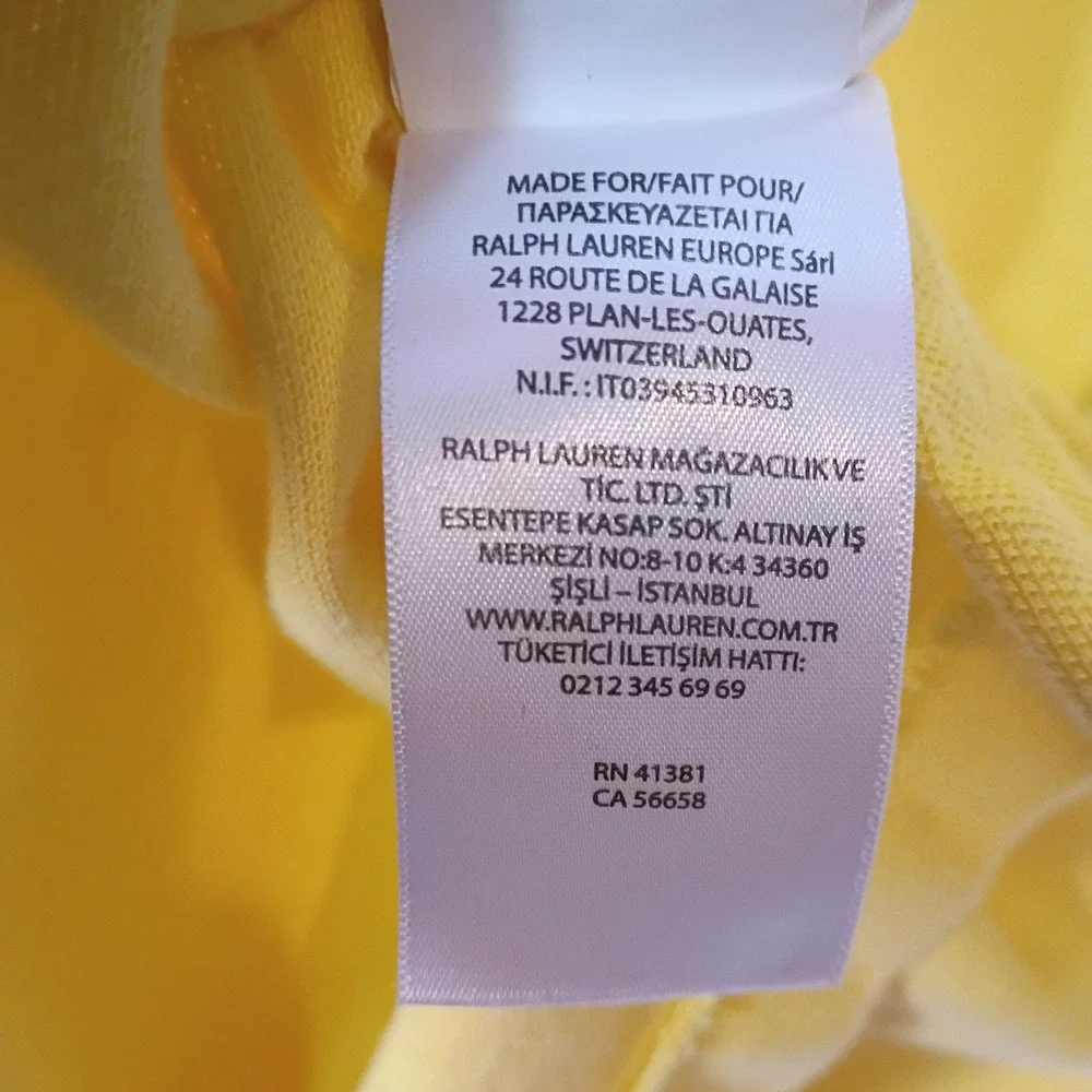 Polo Ralph Lauren Mens 4XB Yellow Short Sleeve Cotton Pique Pony Polo Shirt